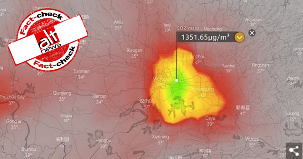 Coronavirus: Image showing sulphur dioxide forecasts falsely linked with mass cremation in Wuhan