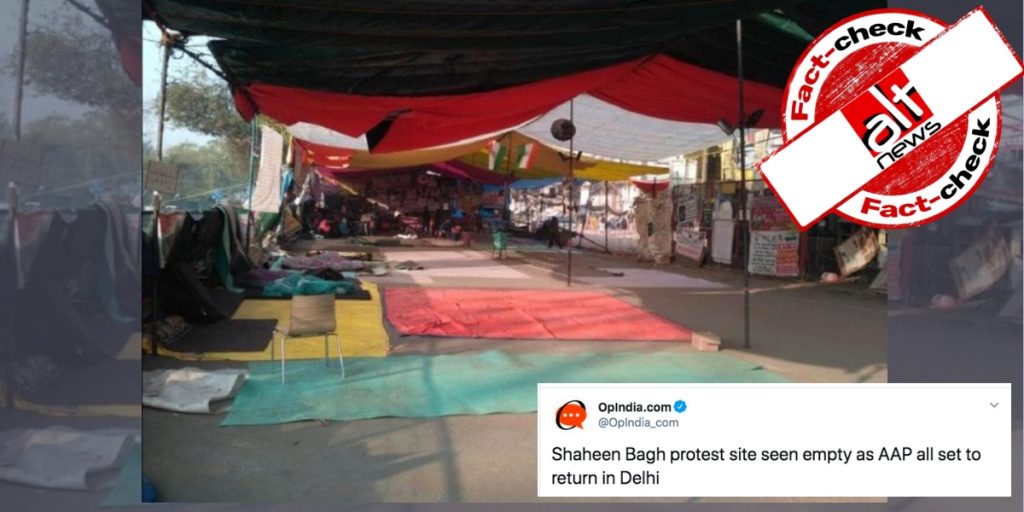 Misleading reports claim Shaheen Bagh empty post AAP win in Delhi election