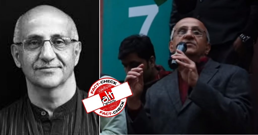 Clipped video shared to claim Harsh Mander instigated violence in Jamia speech