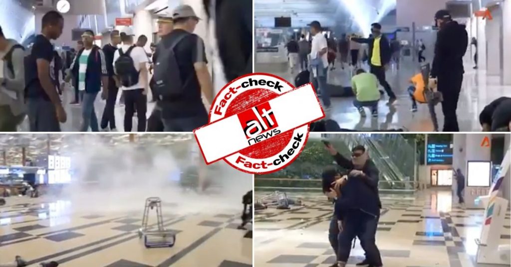 Old video of counter-terrorism mock drill at Singapore airport viral with coronavirus spin