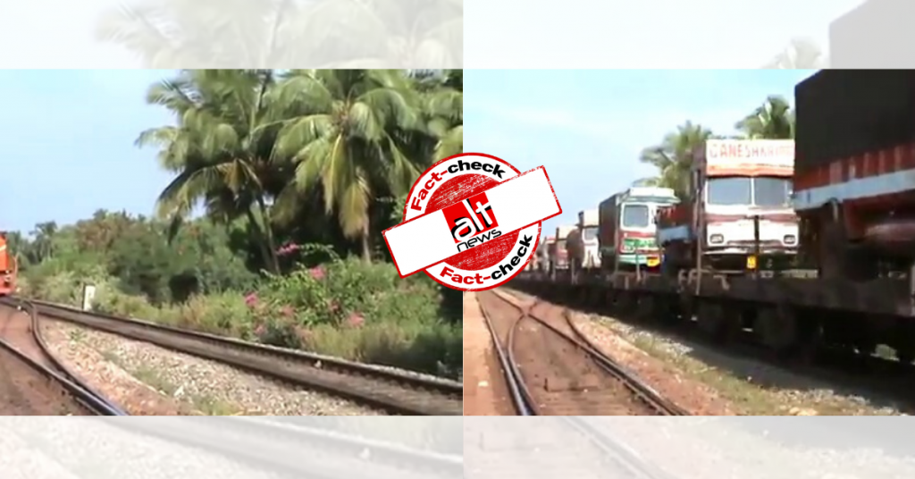 Old clip of train transporting trucks viral as PM Modi’s initiative to deliver essential items during lockdown