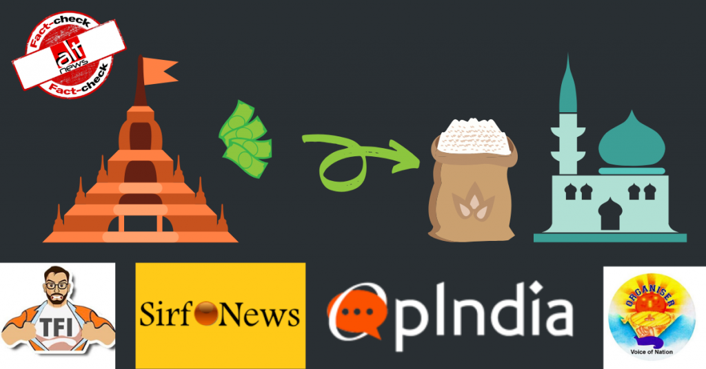 Fact-check: Did TN govt direct temples to pay Rs 10cr to fund 5,450 tonne free rice to mosques?