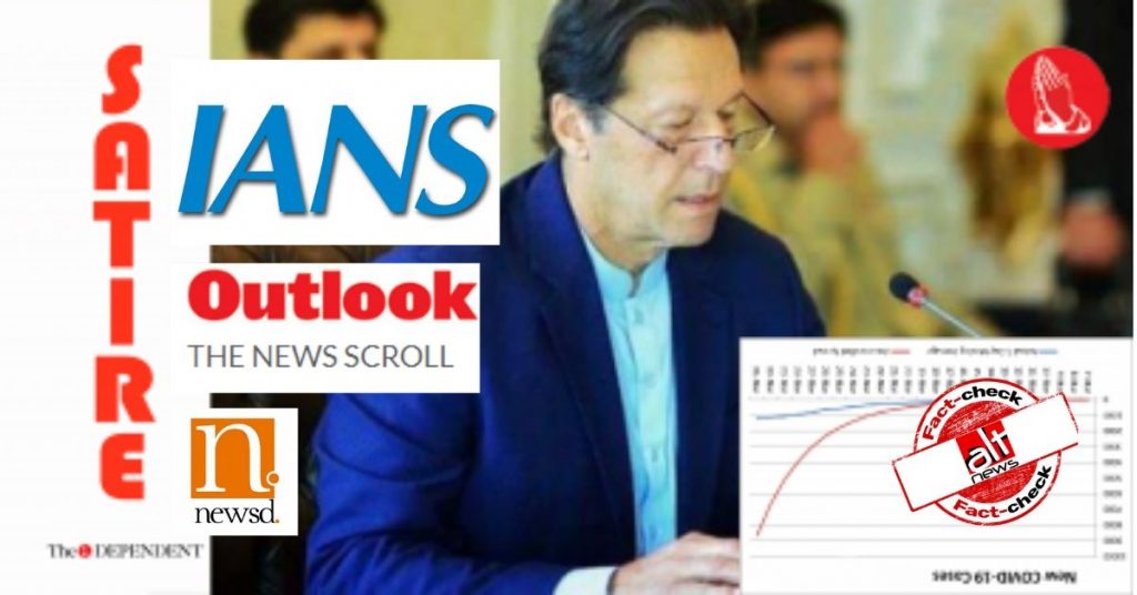 IANS falls for satire on Pakistani PM Imran Khan reading COVID-19 chart upside down