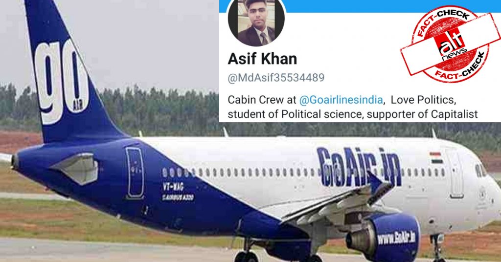 GoAir fires the wrong person based on hateful tweets from a dubious Twitter account