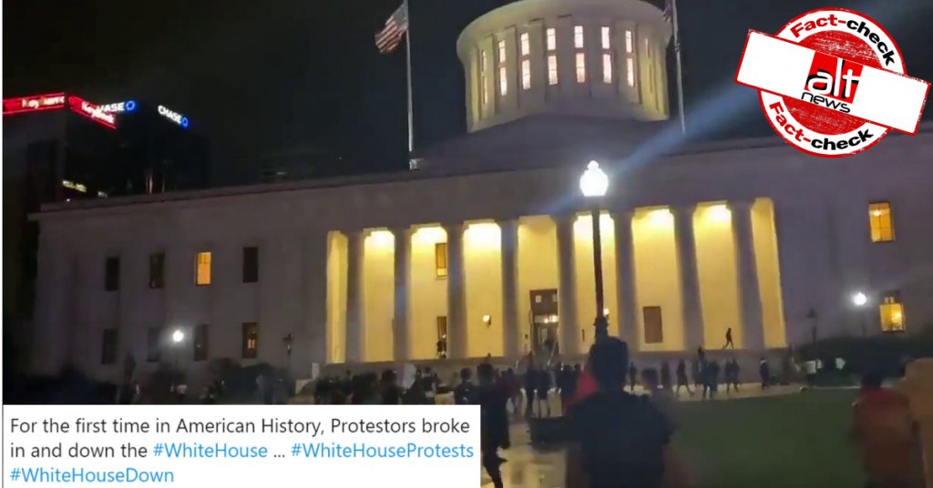 Video of protests outside Ohio statehouse over George Floyd’s death shared as White House