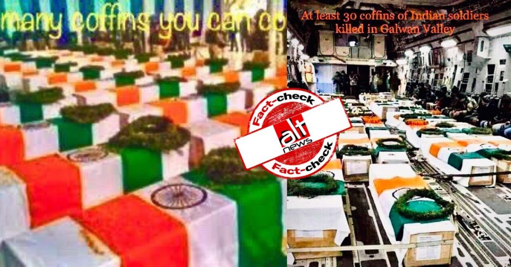 Images from 2019 shared as coffins of Indian army soldiers who died in Galwan