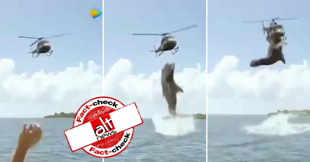 Scene from 2017 movie viral as actual shark attack on helicopter