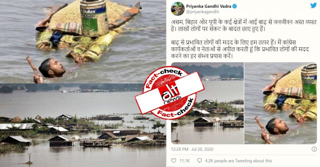 Priyanka Gandhi shares old images of Assam, Bihar flood as recent
