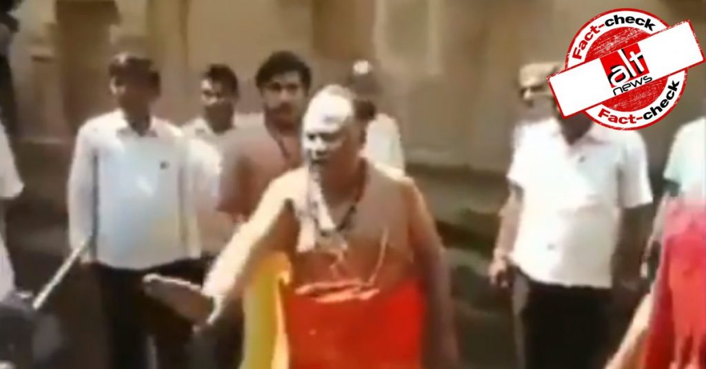 Old video of priests arguing with govt officials in Karnataka temple shared with misleading claim