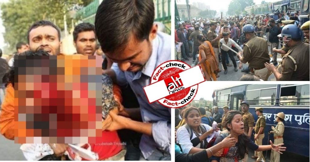 Old images viral as police crackdown on students protesting against unemployment in Lucknow