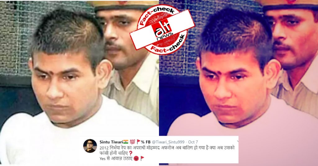Image of convict hanged in Nirbhaya rape case falsely as juvenile convict