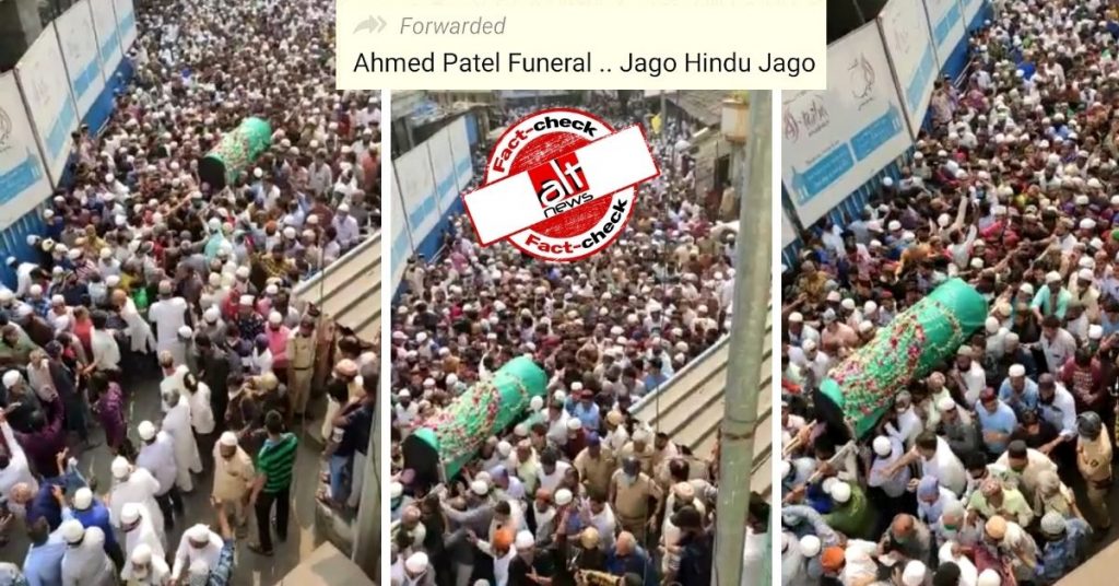 Video of funeral procession of MNS leader viral as Congress leader Ahmed Patel’s last rites