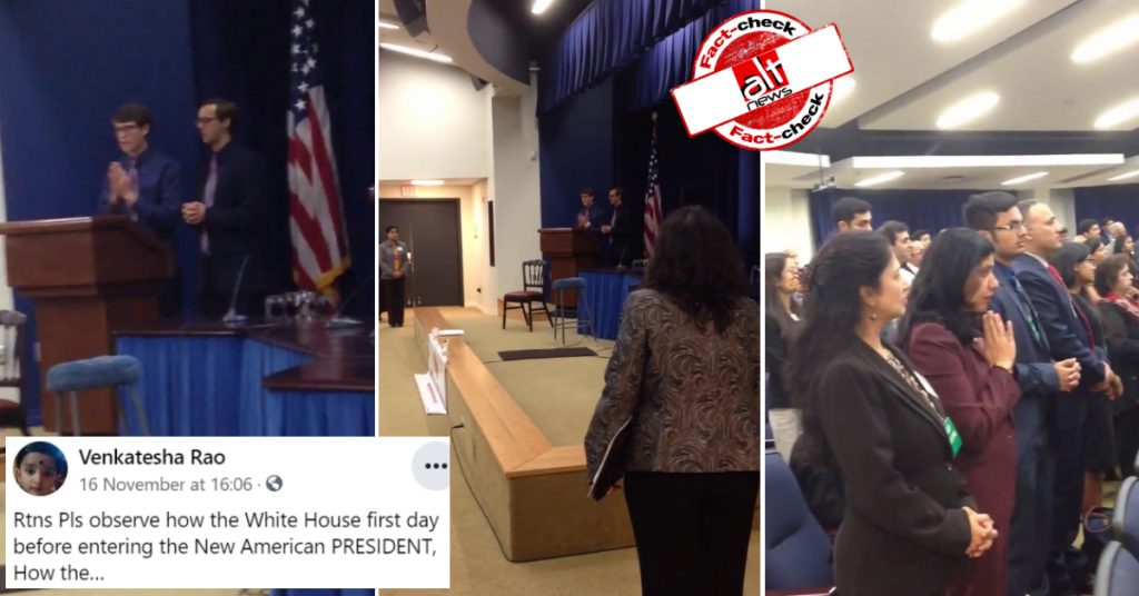 Old video shared as Vedic mantras chanted on Biden’s ‘first day’ now viral as Kamala Harris