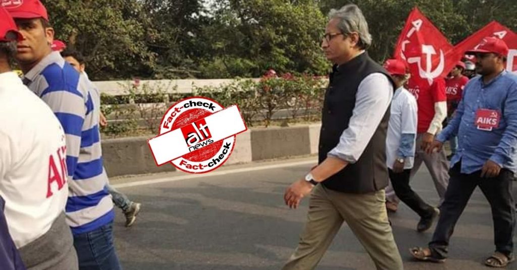 Ravish Kumar’s photo covering 2018 farmers’ protest shared as him joining recent movement