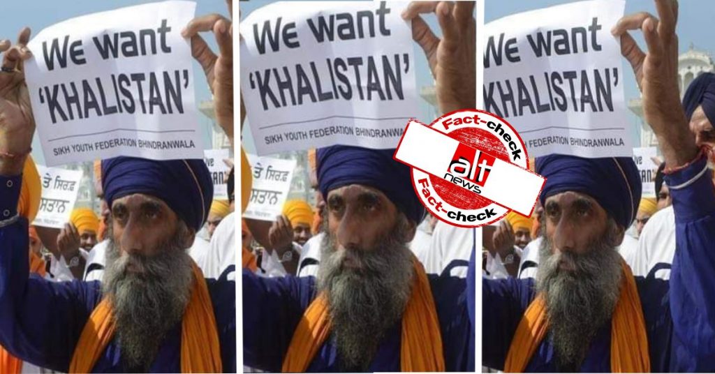Image of pro-Khalistan rally held in 2013 falsely linked to farmers’ protest