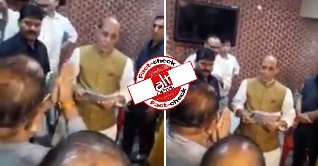 Old, unrelated video shared as BJP leaders begging Rajnath Singh to repeal farm bills