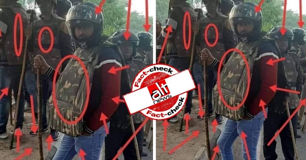 Image from 2019 CAA protest viral as man posing as cop during farmers’ protest