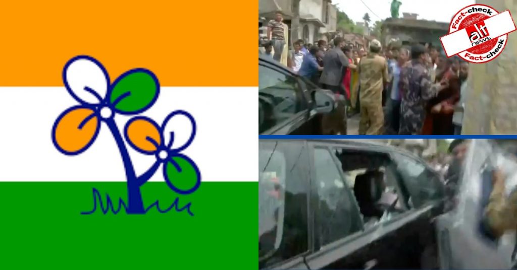 No, BJP MP Locket Chatterjee’s car window was NOT broken from inside