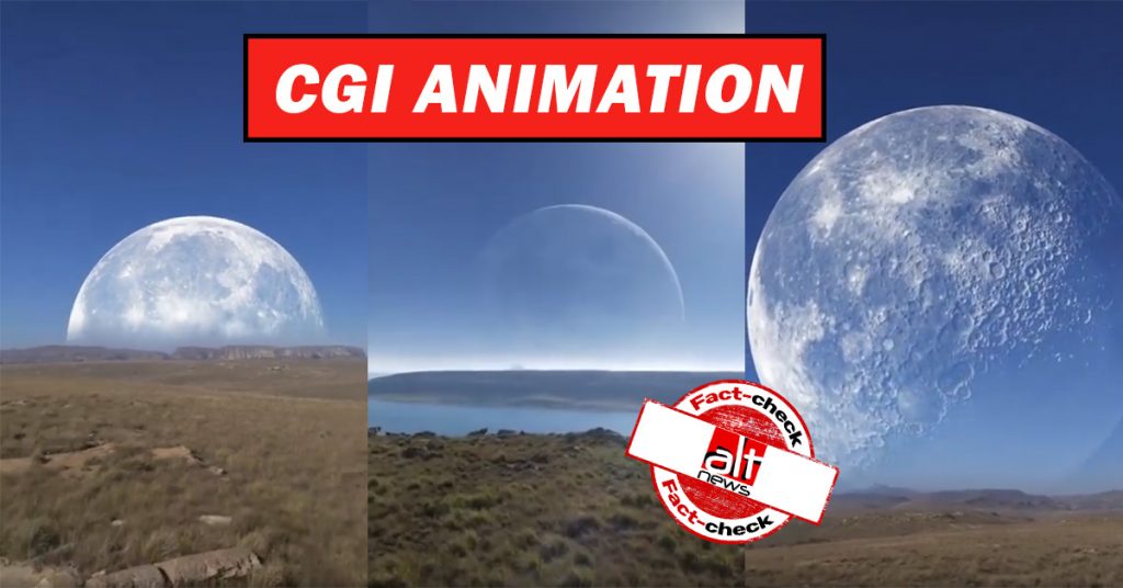 CGI video shared as massive super moon blocking the Sun at Arctic
