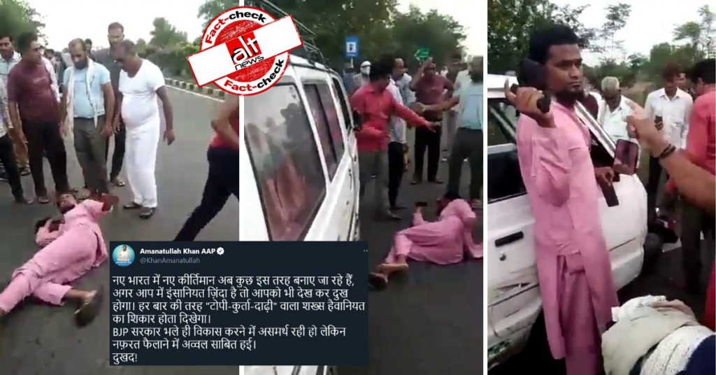 Video of man beaten in Amravti after road accident given false communal spin