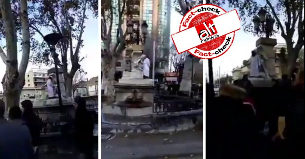 Old video of man vandalising statue in Algeria shared as Italy