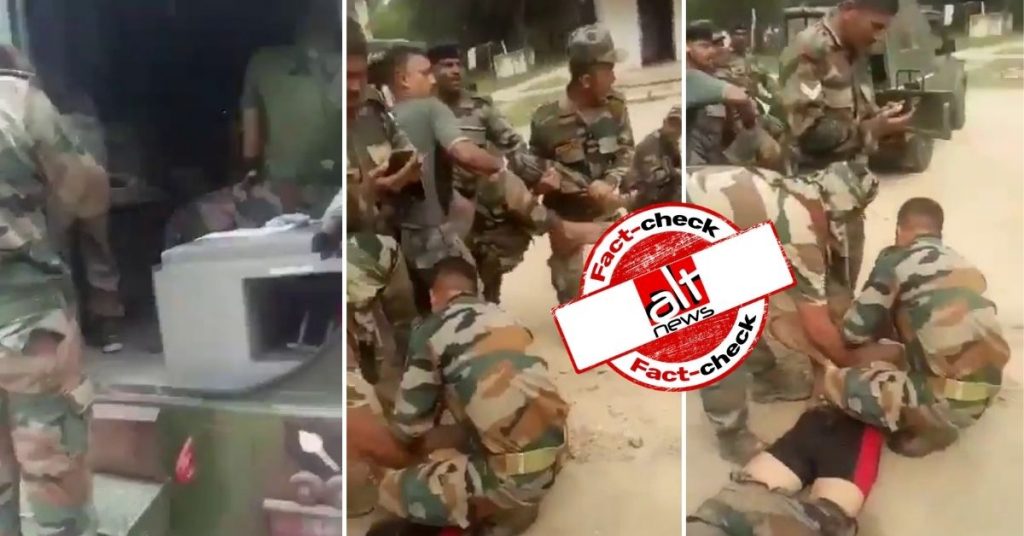 Indian army men collapse during endurance training, video viral with anti-vax claim