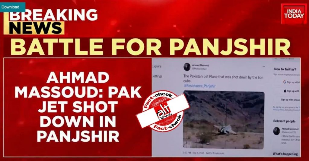 India Today, Aaj Tak run news on Ahmad Massoud based on fake Twitter handle