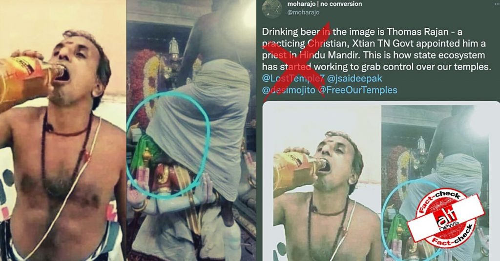 Viral: False claim that Christian priest appointed in Tamil Nadu desecrates idol