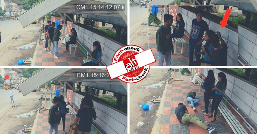 Awareness video falsely viral as woman pepper sprays at Muslim harassers at bus stop
