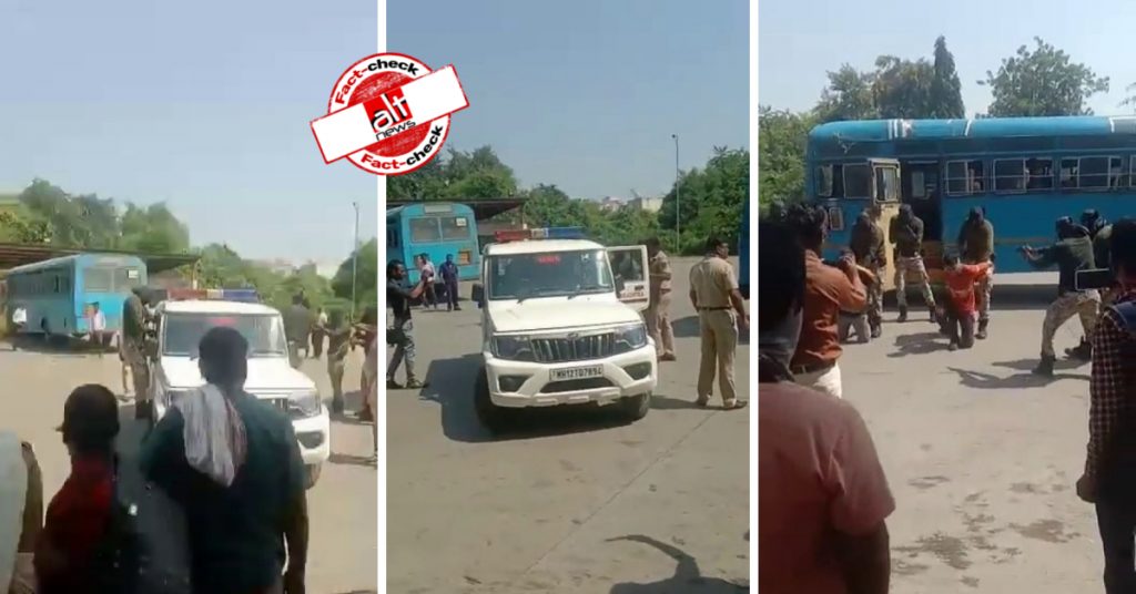 Mock drill video of Maharashtra police capturing terrorists in bus depot shared as genuine