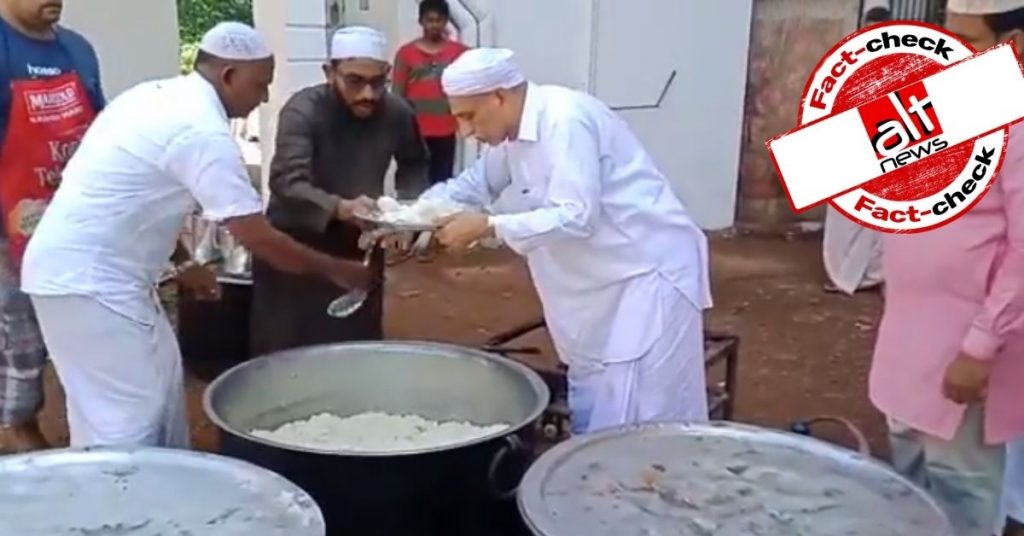 Fact check: Does this video show a cleric spitting on food?