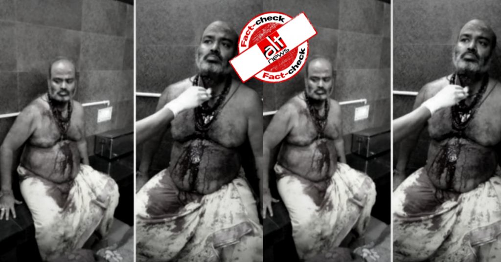 Old image of injured Hindu priest shared with false claim of an attack by Muslims