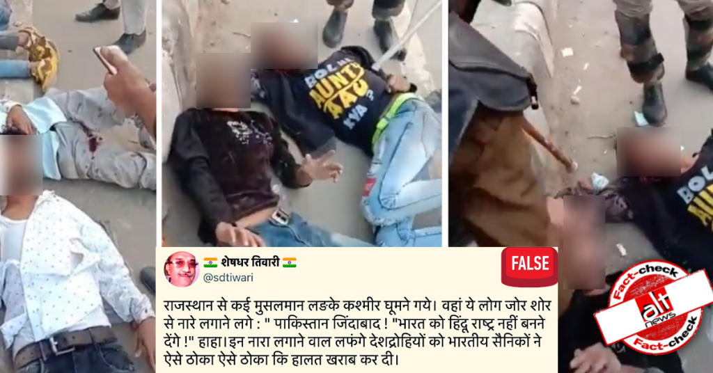 Video from 2020 Delhi riots shared as Muslim youth from Rajasthan thrashed in Kashmir