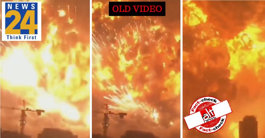 News24 airs 2015 video of port explosion in China as Russia bombing Ukraine