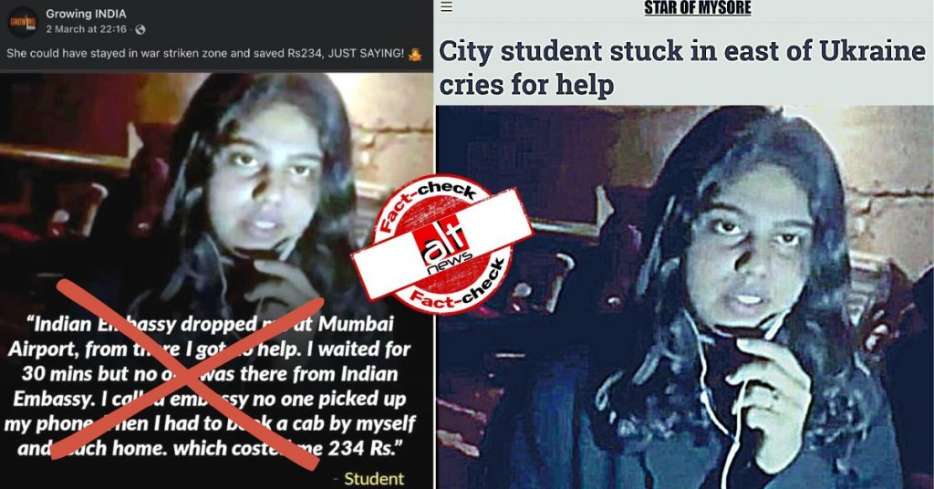Tasteless post mocking Mysore student stuck in Ukraine viral online