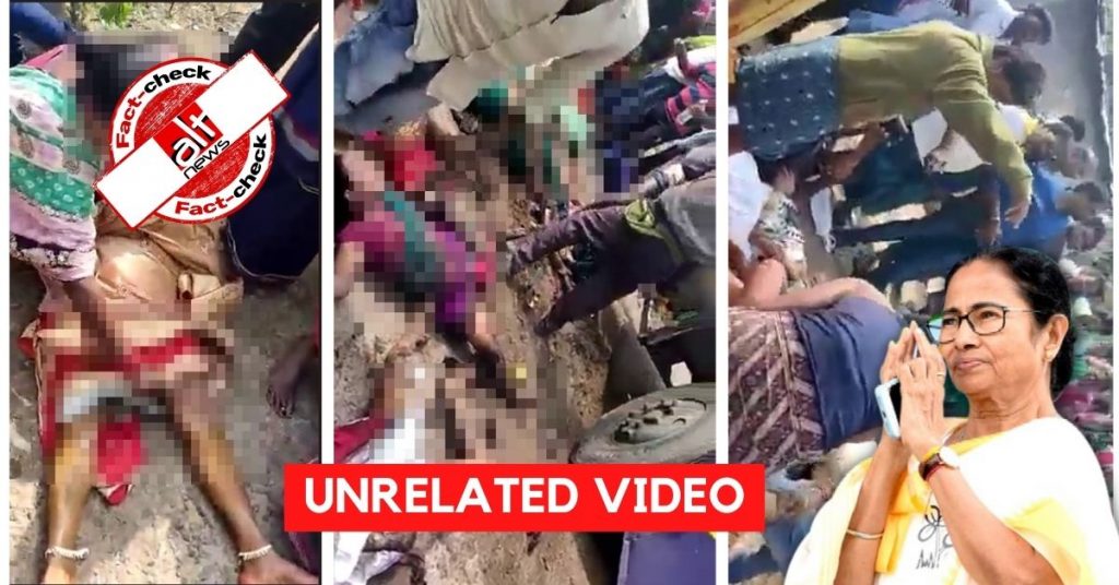 Video of bus accident from Odisha shared as the recent violence in Birbhum