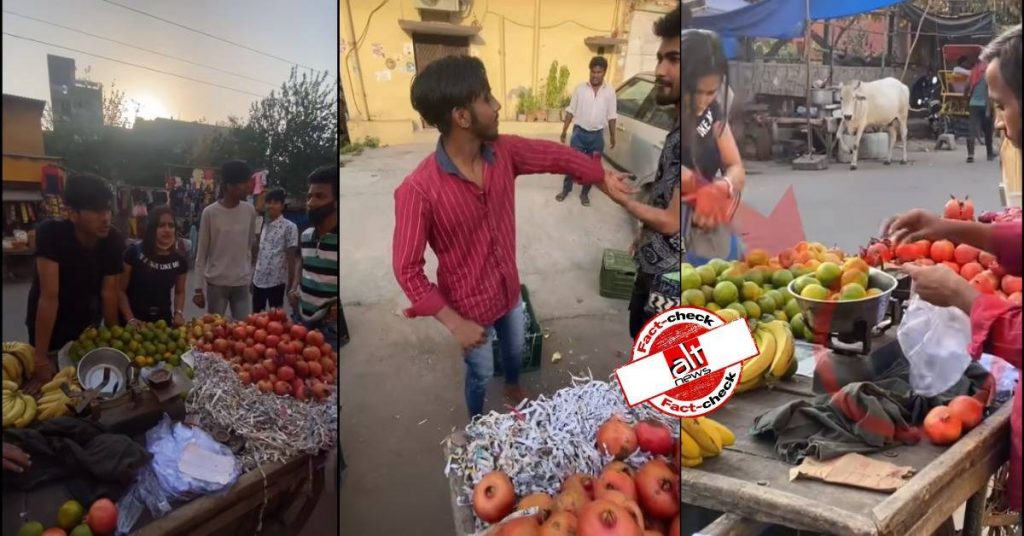 Scripted video falsely viral as Muslim fruit seller duping Hindu customers