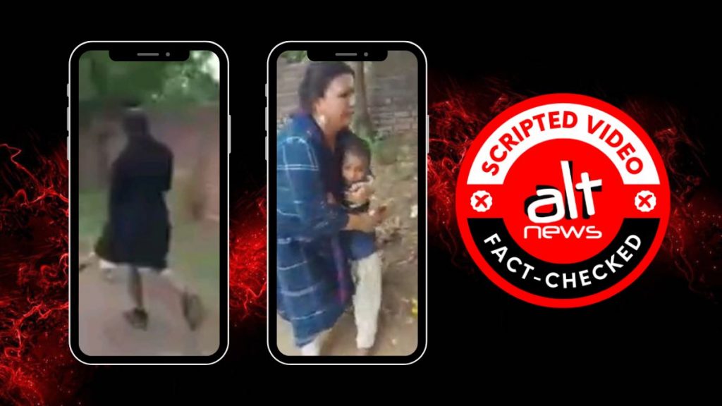 Staged video of burka-clad man kidnapping a child viral online