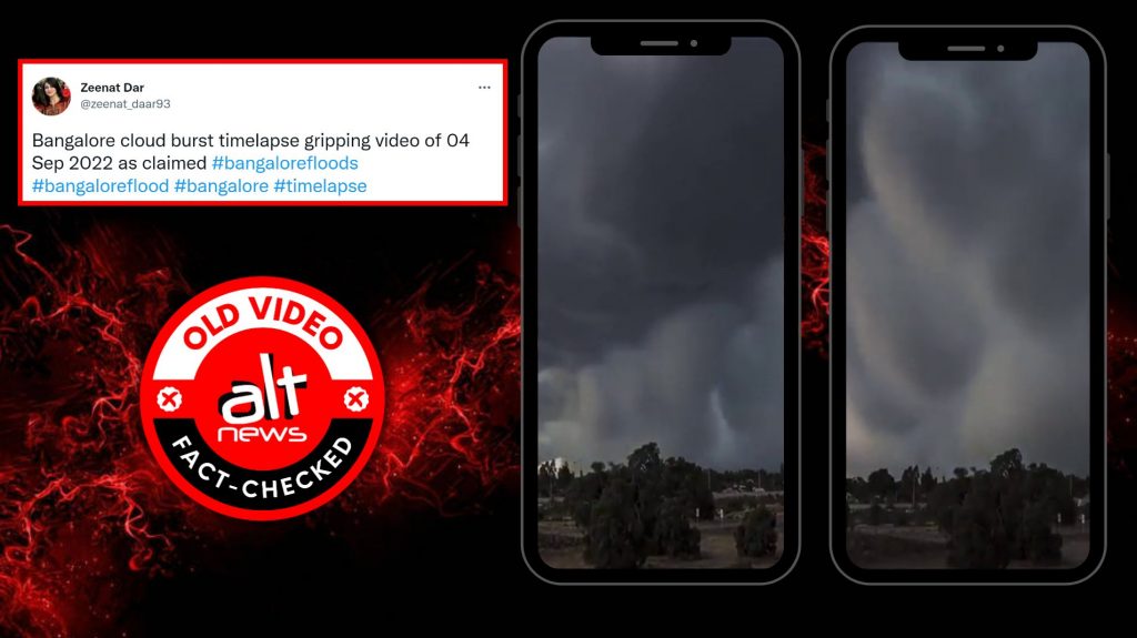2020 video from Perth, Australia being shared as Bengaluru cloudburst