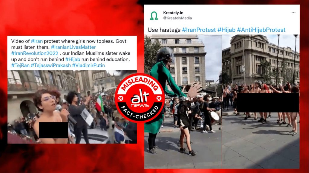 Viral videos of naked protest by women on the streets are not from Iran