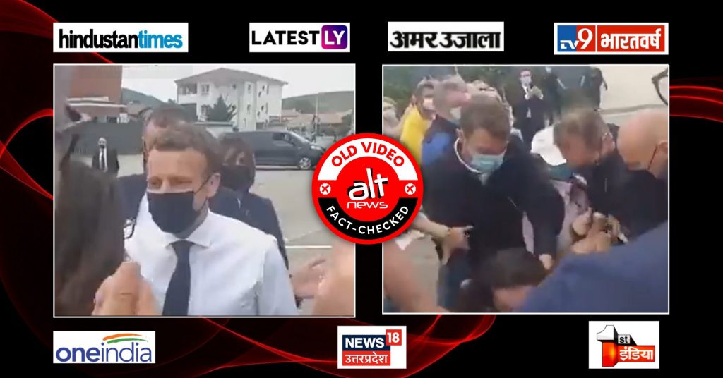 Old video of Emmanuel Macron being slapped viral again as latest incident