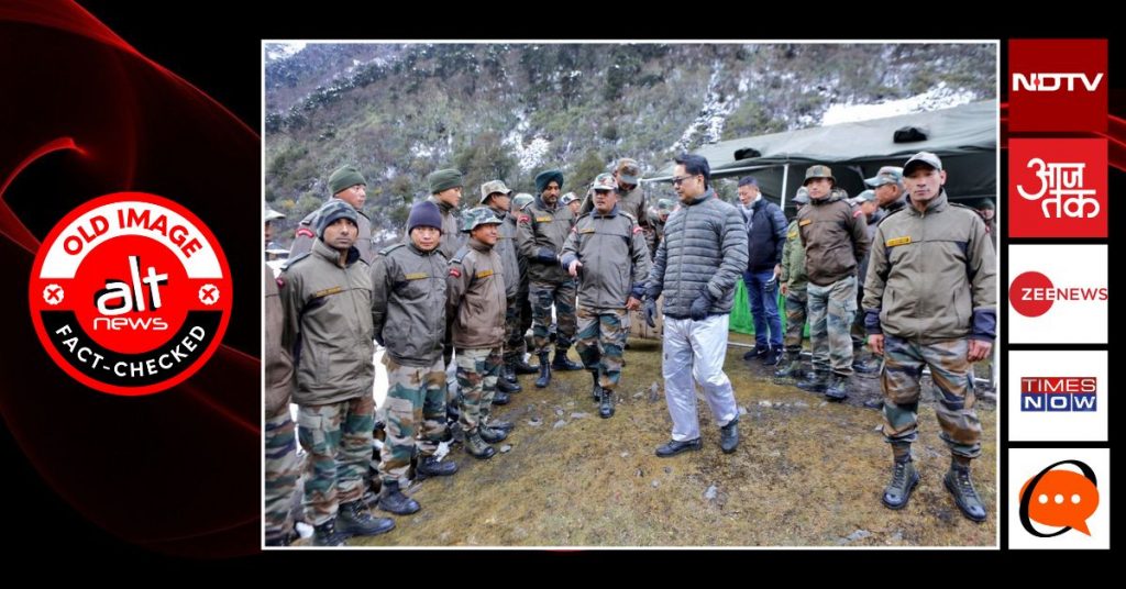Rijiju tweets 3-yr-old photo in Tawang, media outlets carry it as current visual