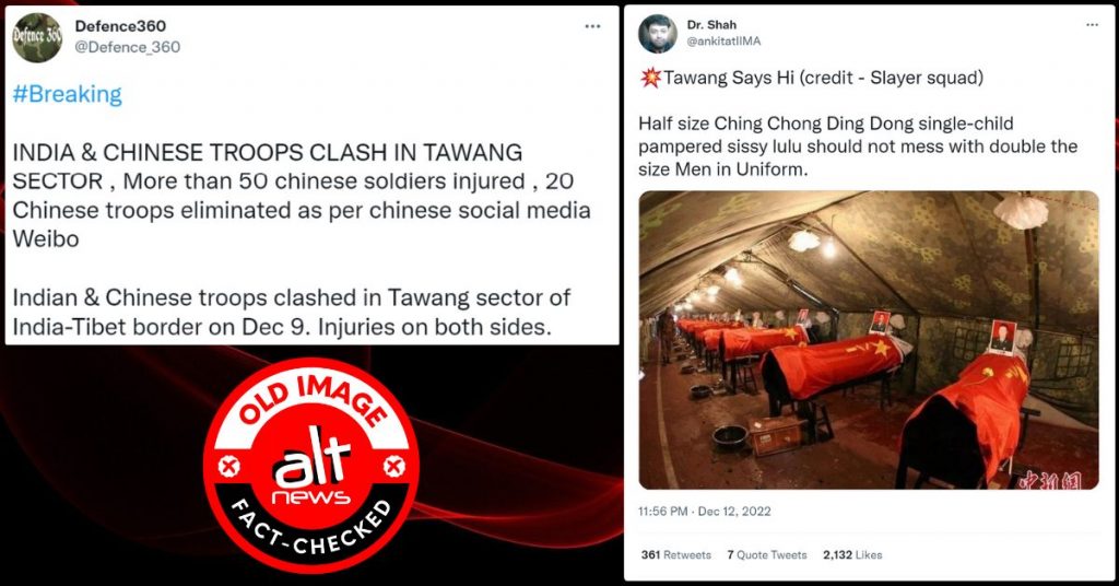 12-year-old photo of coffins shared as Chinese casualty in Arunachal clash
