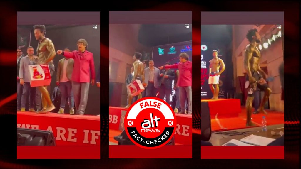 Video of angry outburst by Bangladesh bodybuilder shared with false caste-bias claim