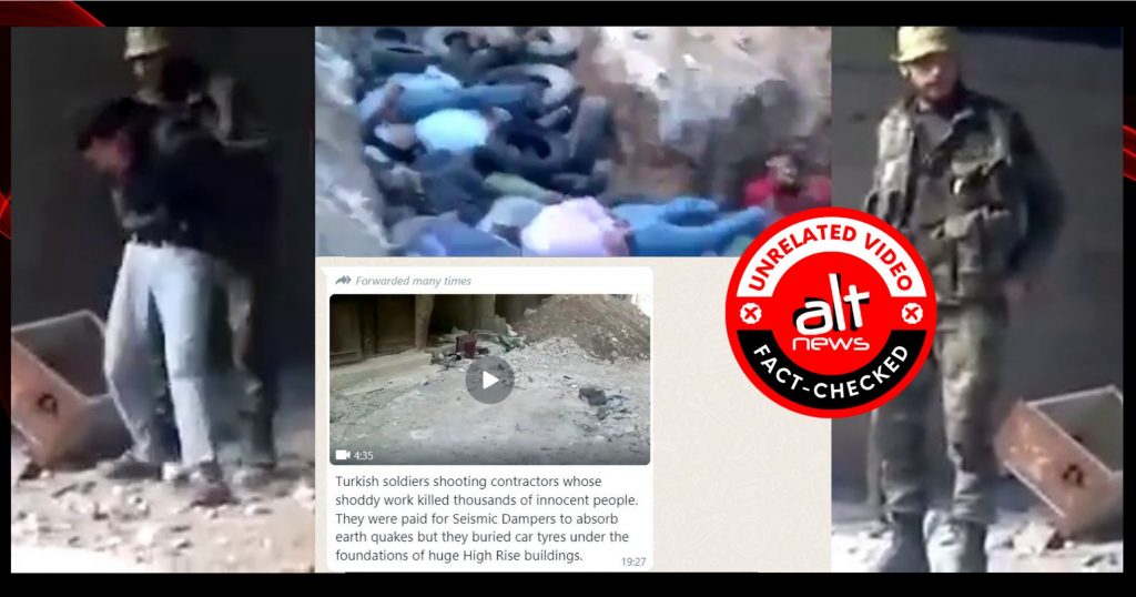 Old video from Syria viral as Turkish builders being executed after quake