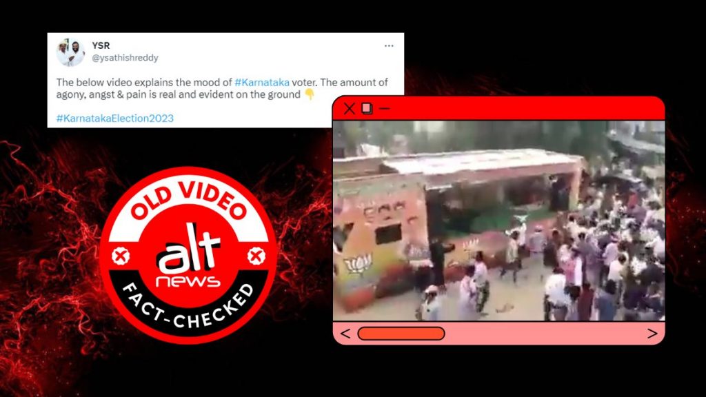 2022 video from Telangana viral as attack on BJP campaign vehicle in Karnataka