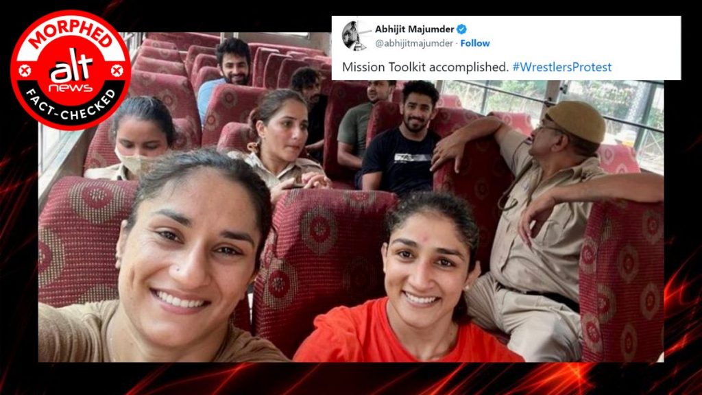 Wrestlers detained in Delhi: AI image of ‘smiling’ Vinesh & Sangeeta Phogat viral