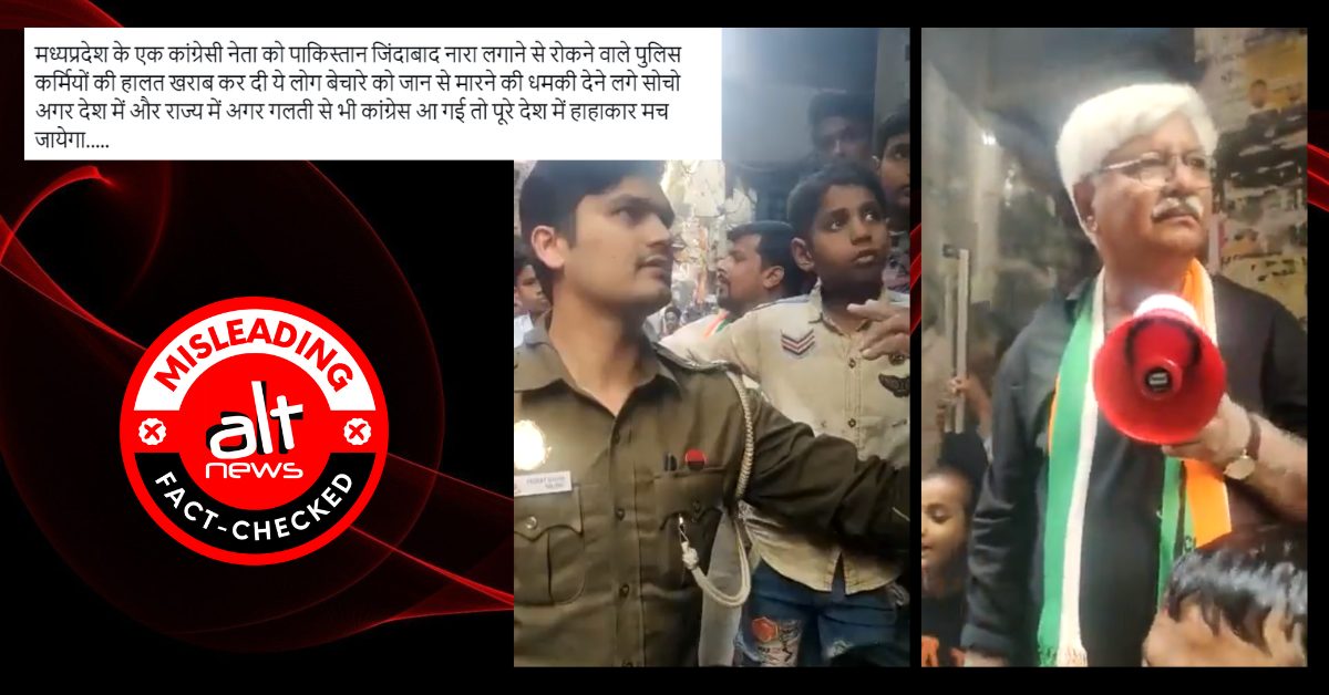 Delhi Congress leader Asif Khan’s spat with cop: Old video viral with false ‘Pakistan Zindabad’ claims