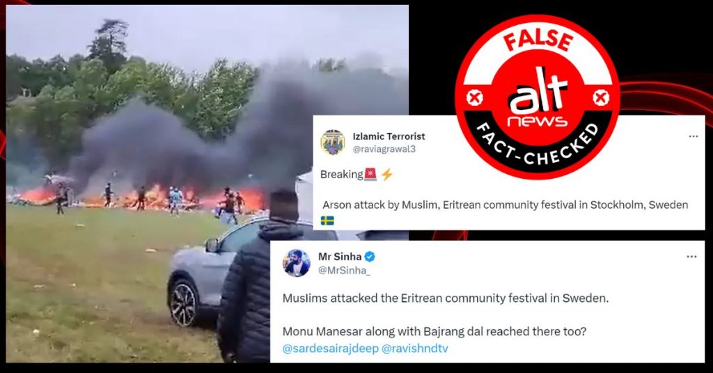 Anti-govt protesters attack Eritrean fest in Stockholm, Indian Right Wing blames Muslims