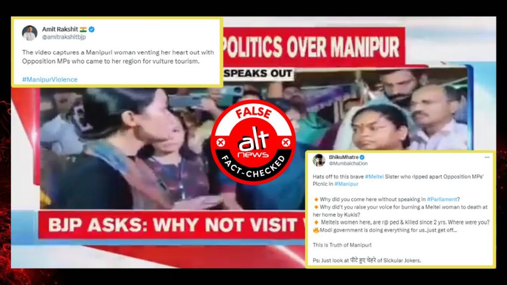 Meitei woman questions Modi govt’s inaction over Manipur; Twitter users spin it to claim she praised PM